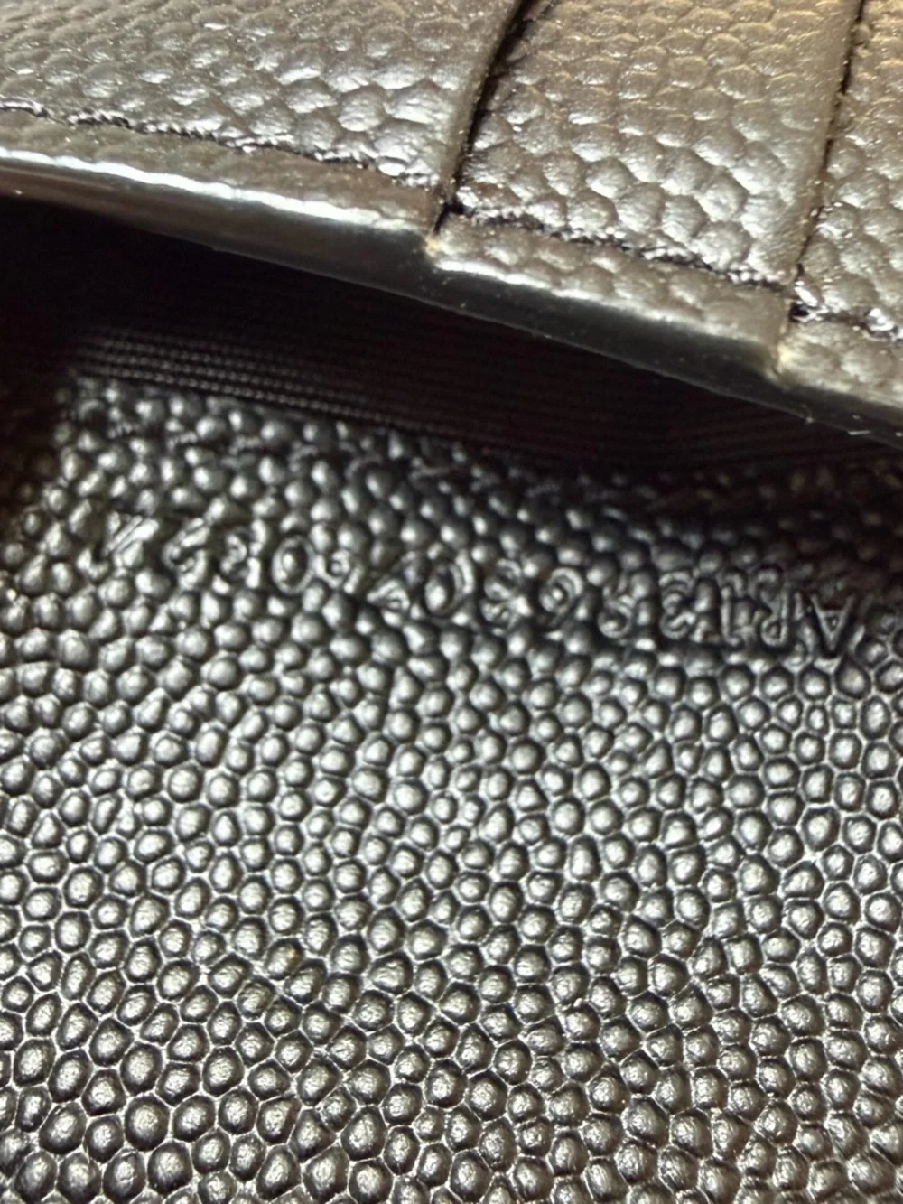 SAINT LAURENT grained leather mens wallet